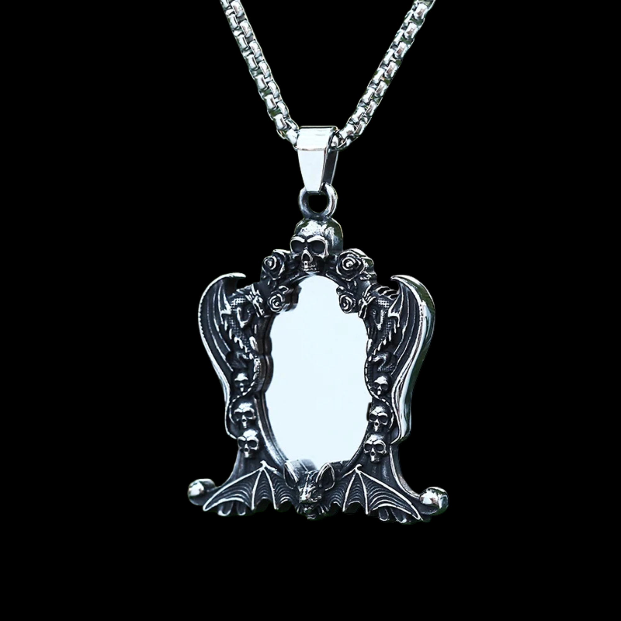 Wings of the Damned Mirror Pendant