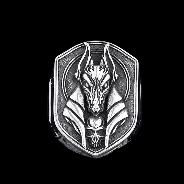 Anubis Gatekeeper Ring – Chrome Cult