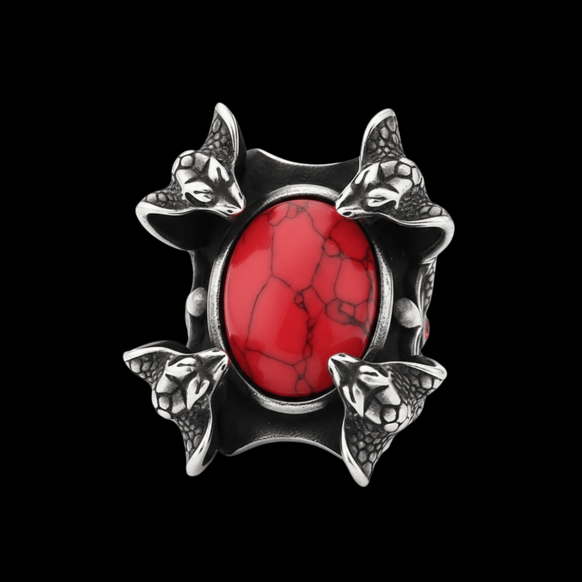 Blood Coil Serpent Ring – 316L Stainless Steel Gothic Jewelry by Chrome Cult