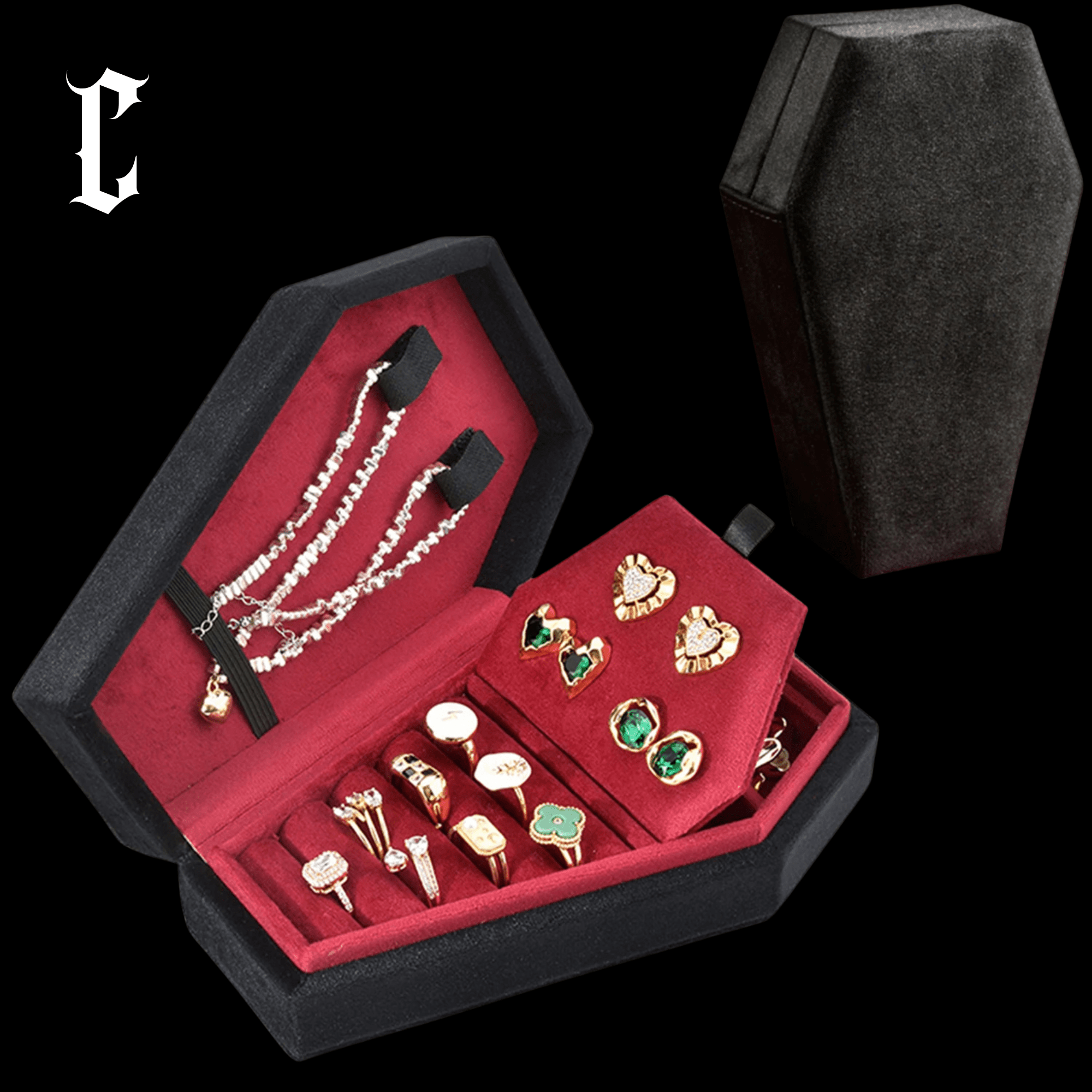 Coffin of Possessions™ – Gothic Jewelry Box – 316L Stainless Steel Gothic Jewelry by Chrome Cult
