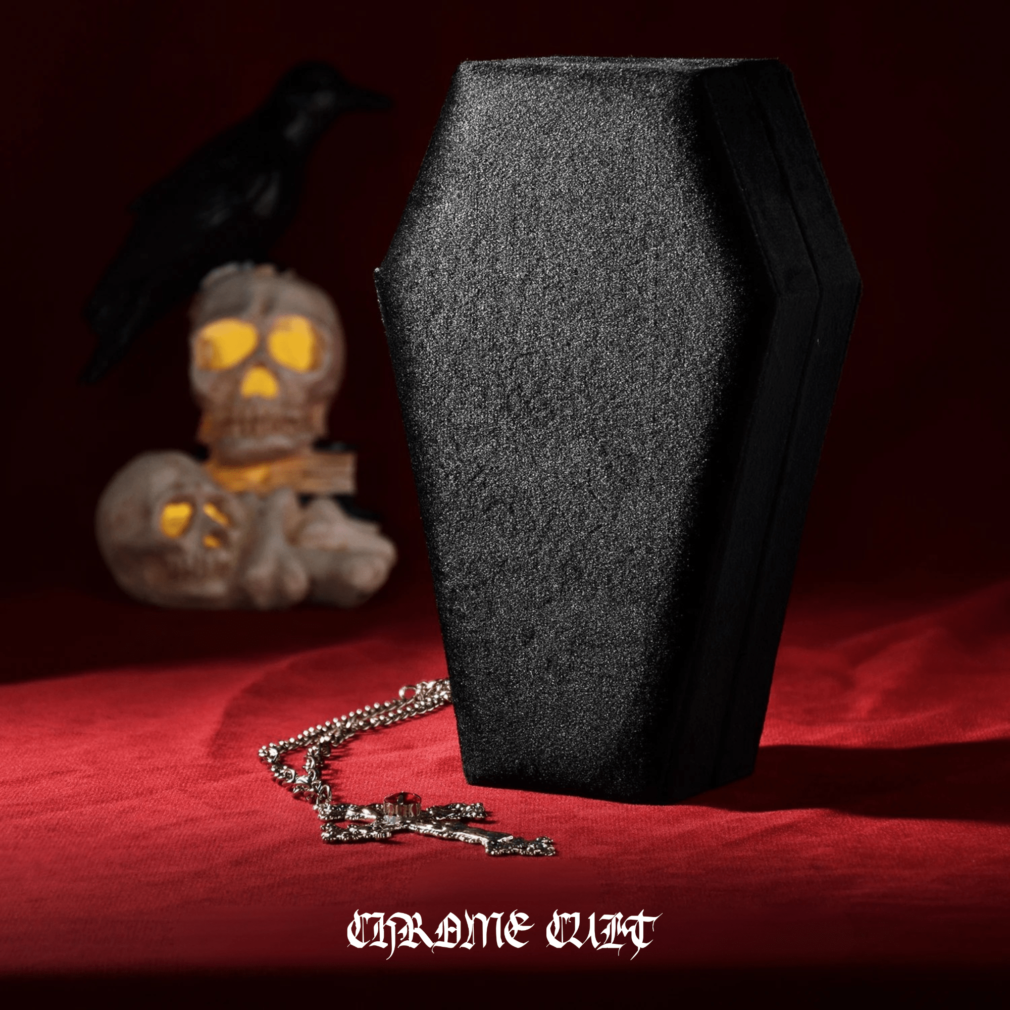 Coffin of Possessions™ – Gothic Jewelry Box – 316L Stainless Steel Gothic Jewelry by Chrome Cult