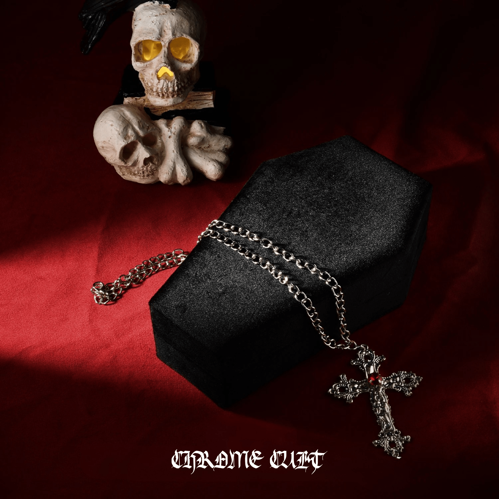 Coffin of Possessions™ – Gothic Jewelry Box – 316L Stainless Steel Gothic Jewelry by Chrome Cult