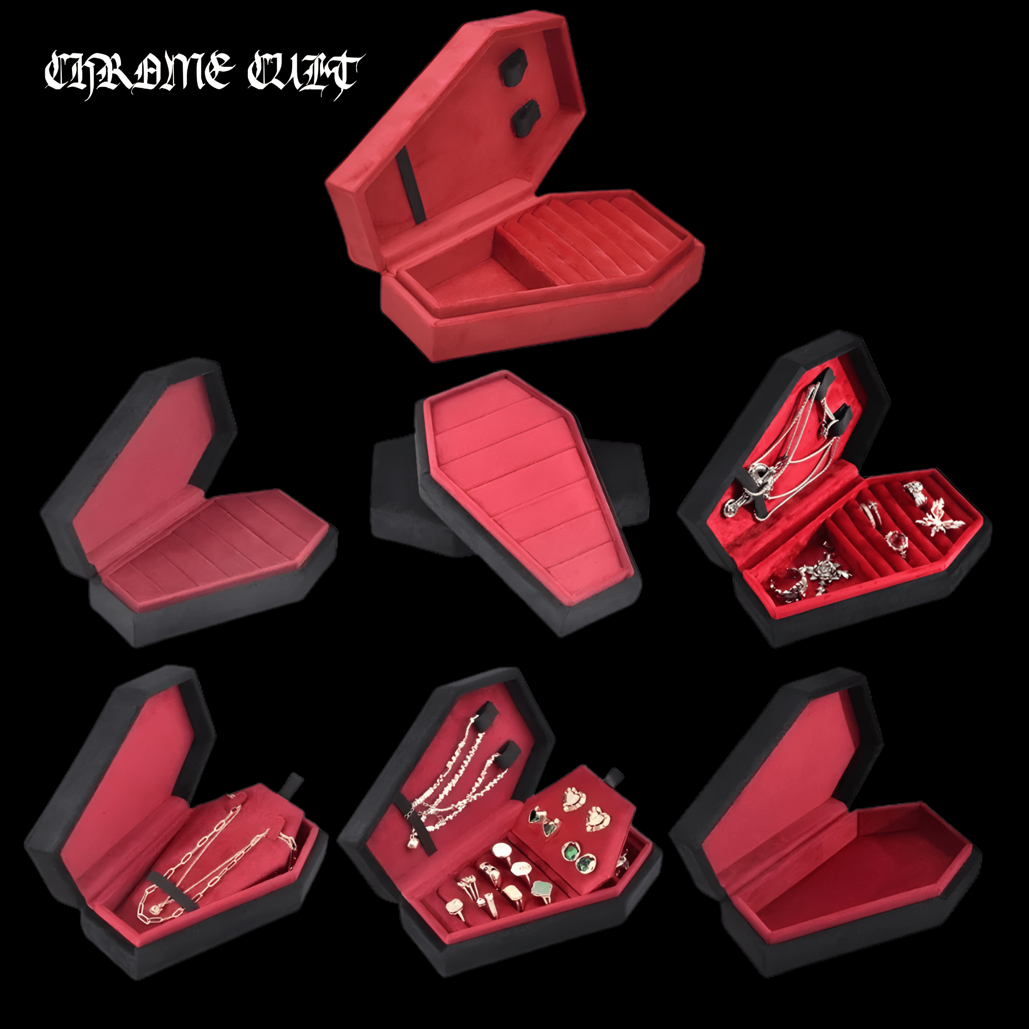 Coffin of Possessions™ – Gothic Jewelry Box – 316L Stainless Steel Gothic Jewelry by Chrome Cult