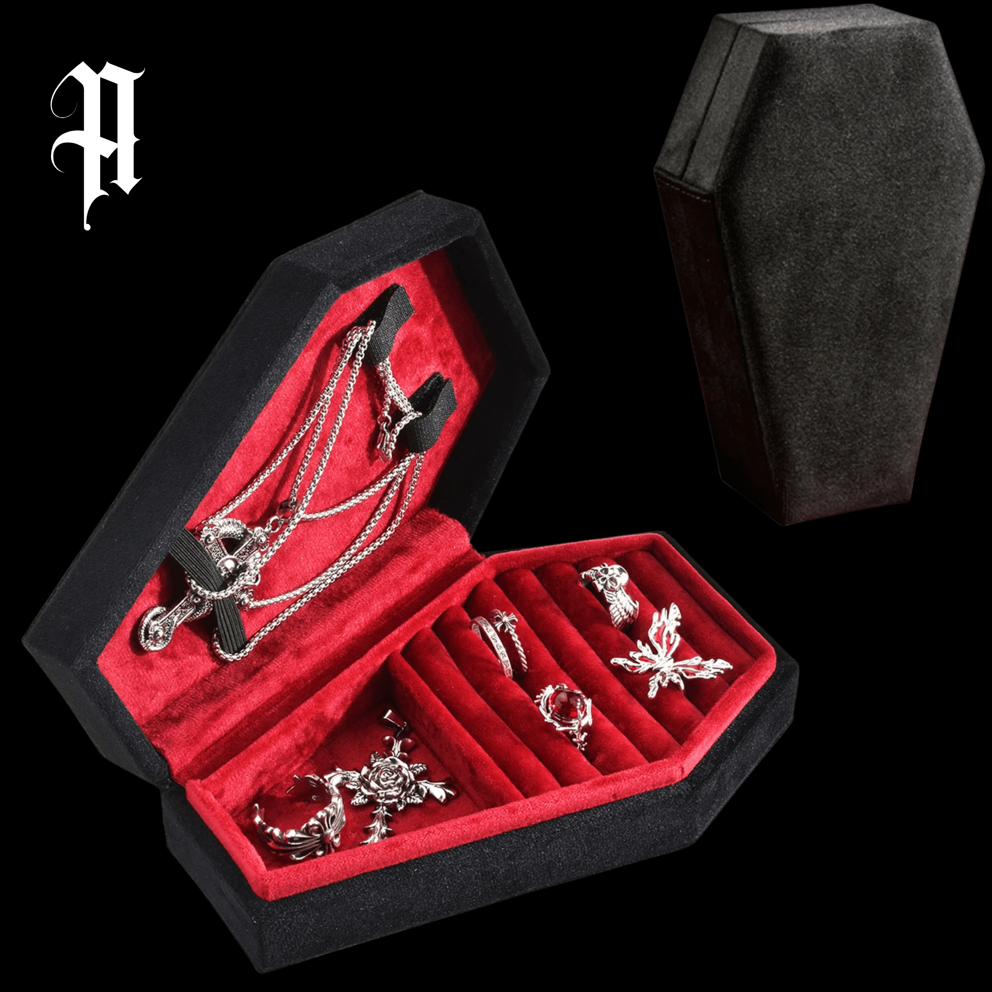 Coffin of Possessions™ – Gothic Jewelry Box – 316L Stainless Steel Gothic Jewelry by Chrome Cult