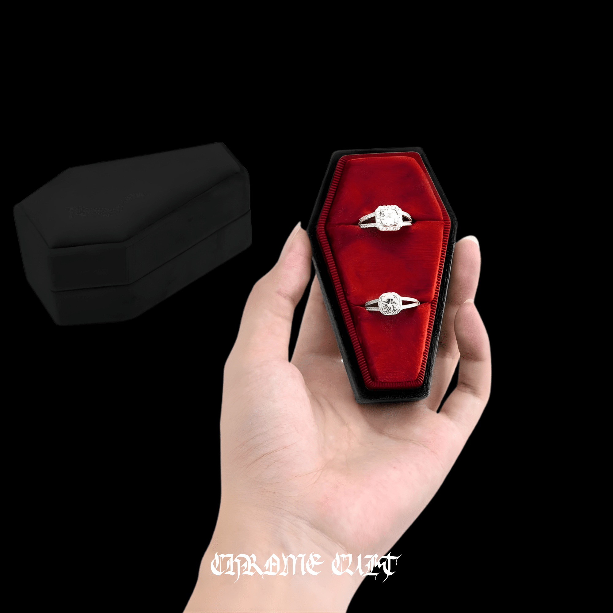 Coffin of Possessions™ Mini – Gothic Jewelry Box – 316L Stainless Steel Gothic Jewelry by Chrome Cult