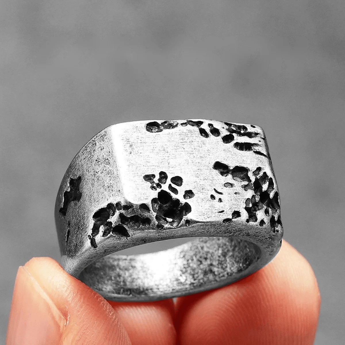 Corrosion Ring – Stainless Steel Gothic Punk Biker Alternative Jewelry by Chrome Cult