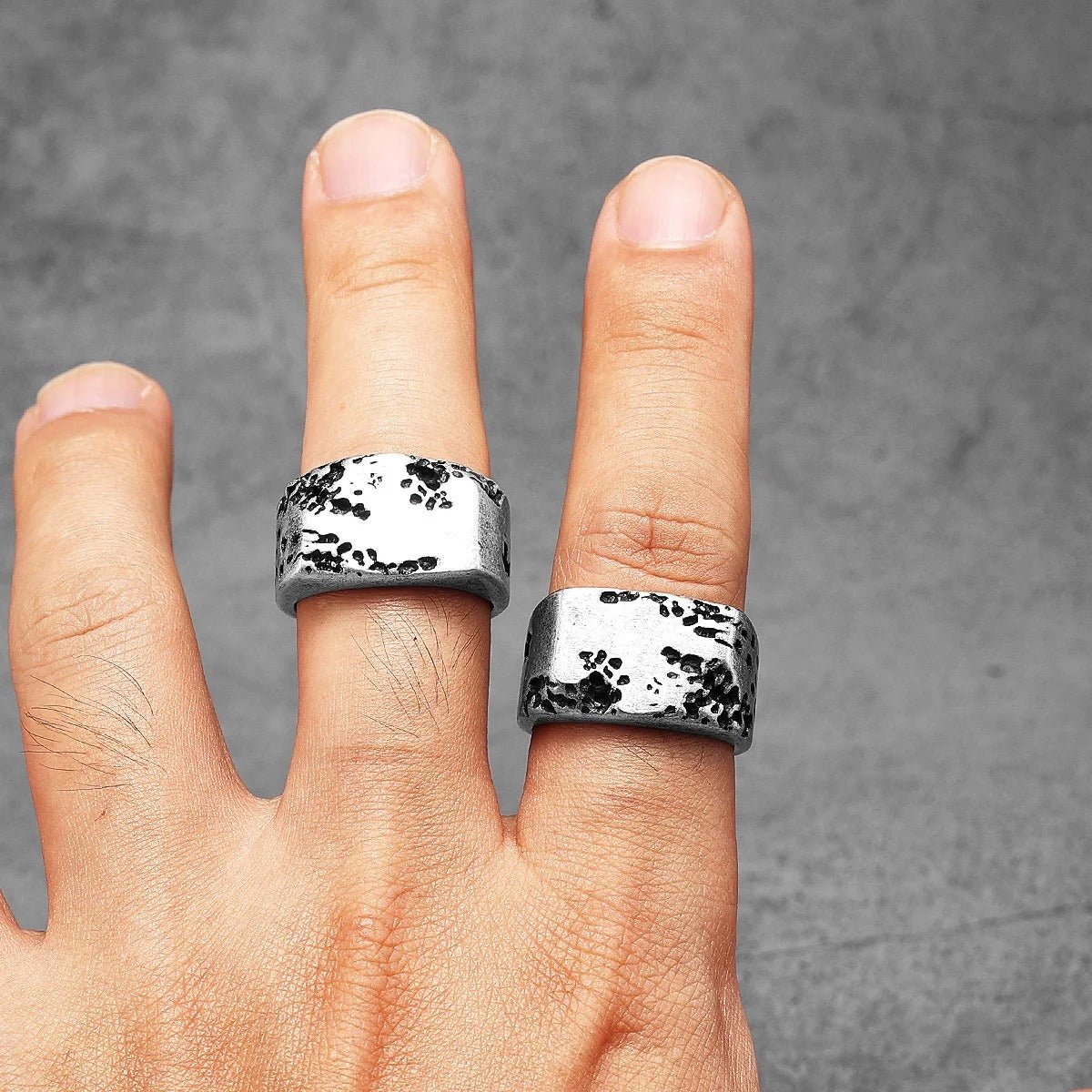 Corrosion Ring – Stainless Steel Gothic Punk Biker Alternative Jewelry by Chrome Cult