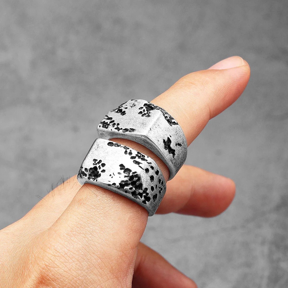 Corrosion Ring – Stainless Steel Gothic Punk Biker Alternative Jewelry by Chrome Cult