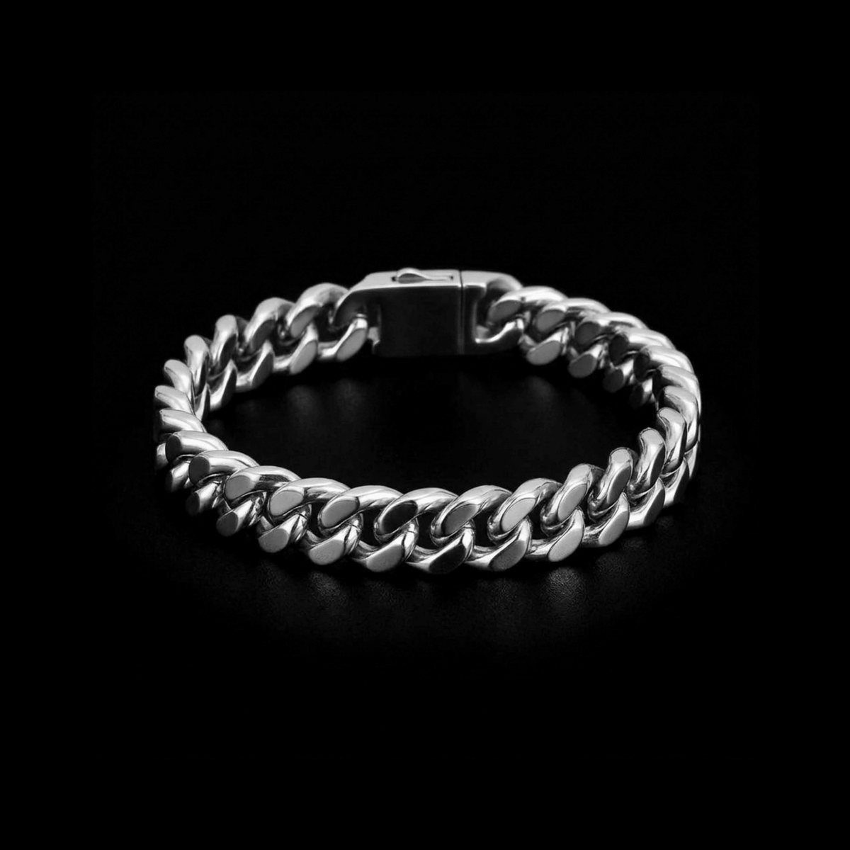 Cuban Link Bracelet – Stainless Steel Gothic Punk Biker Alternative Jewelry by Chrome Cult