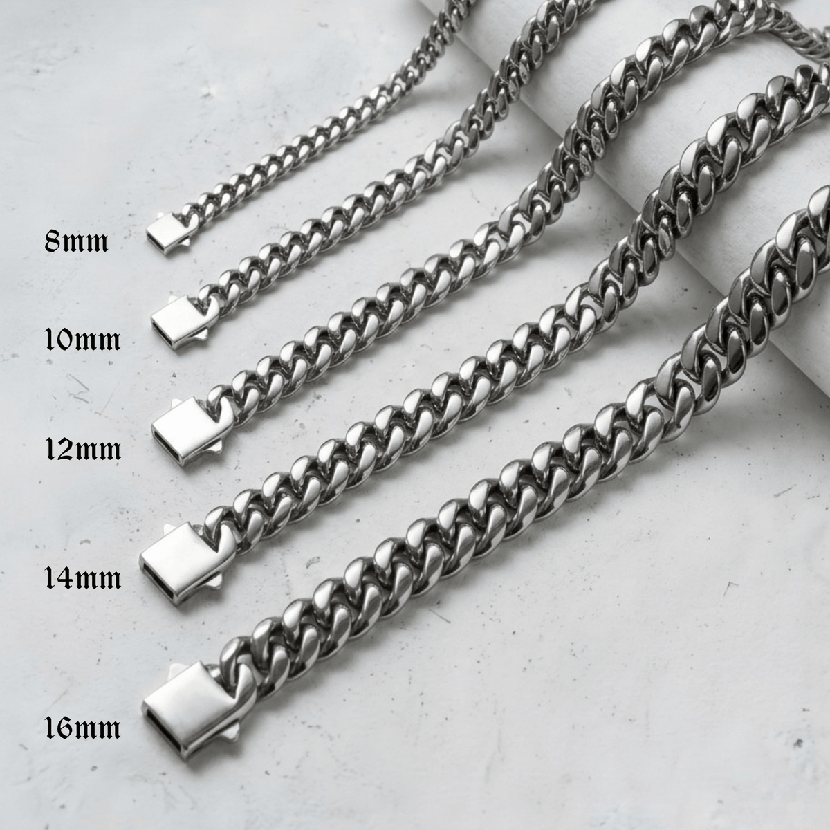 Cuban Link Bracelet – Stainless Steel Gothic Punk Biker Alternative Jewelry by Chrome Cult