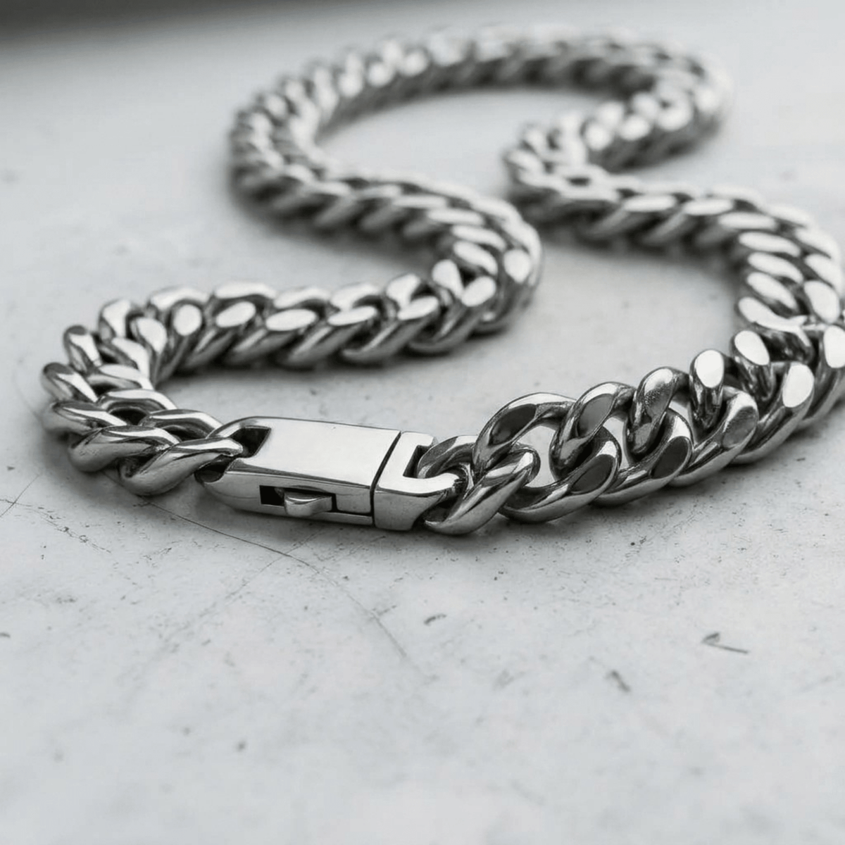 Cuban Link Chain – Stainless Steel Gothic Punk Biker Alternative Jewelry by Chrome Cult