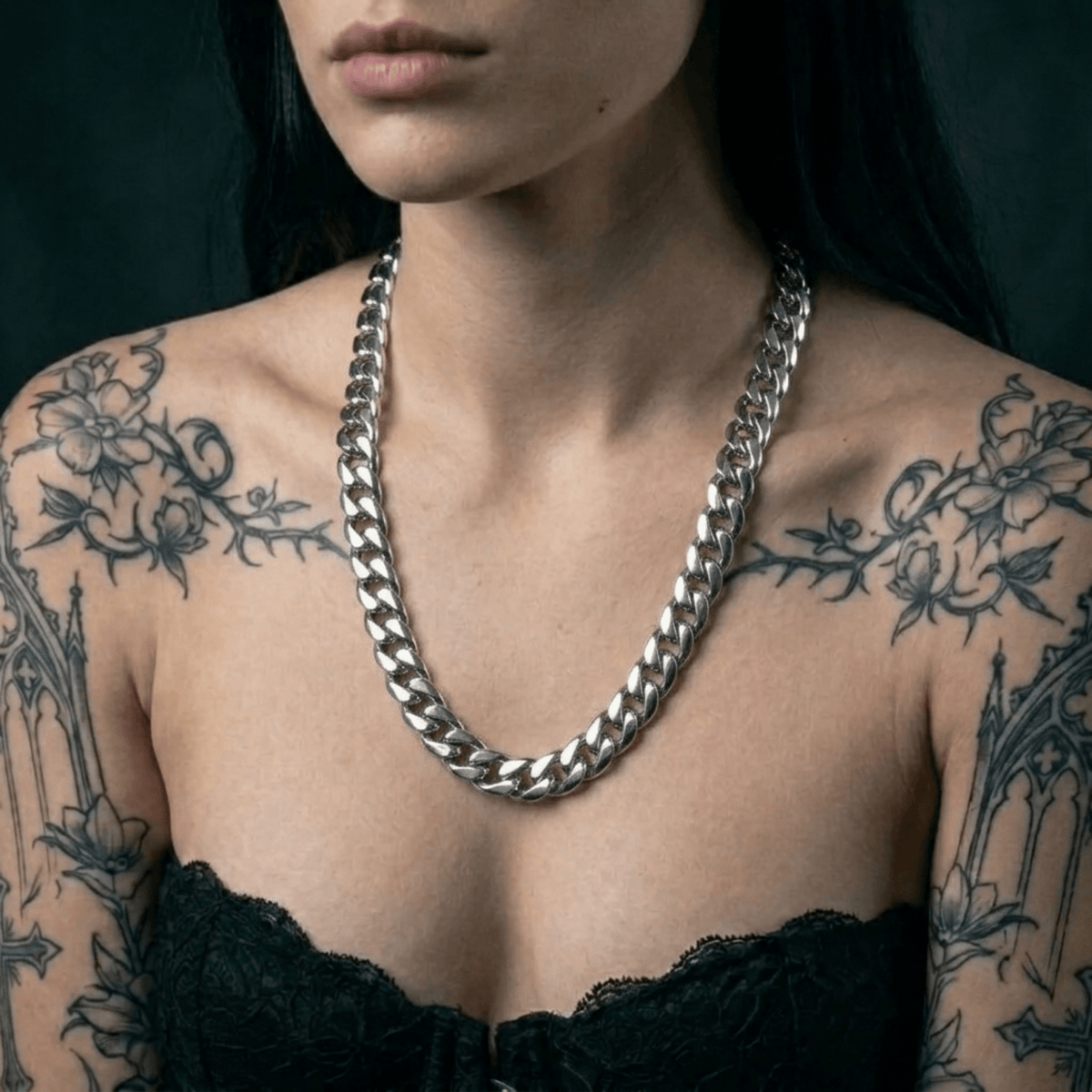 Cuban Link Chain – Stainless Steel Gothic Punk Biker Alternative Jewelry by Chrome Cult
