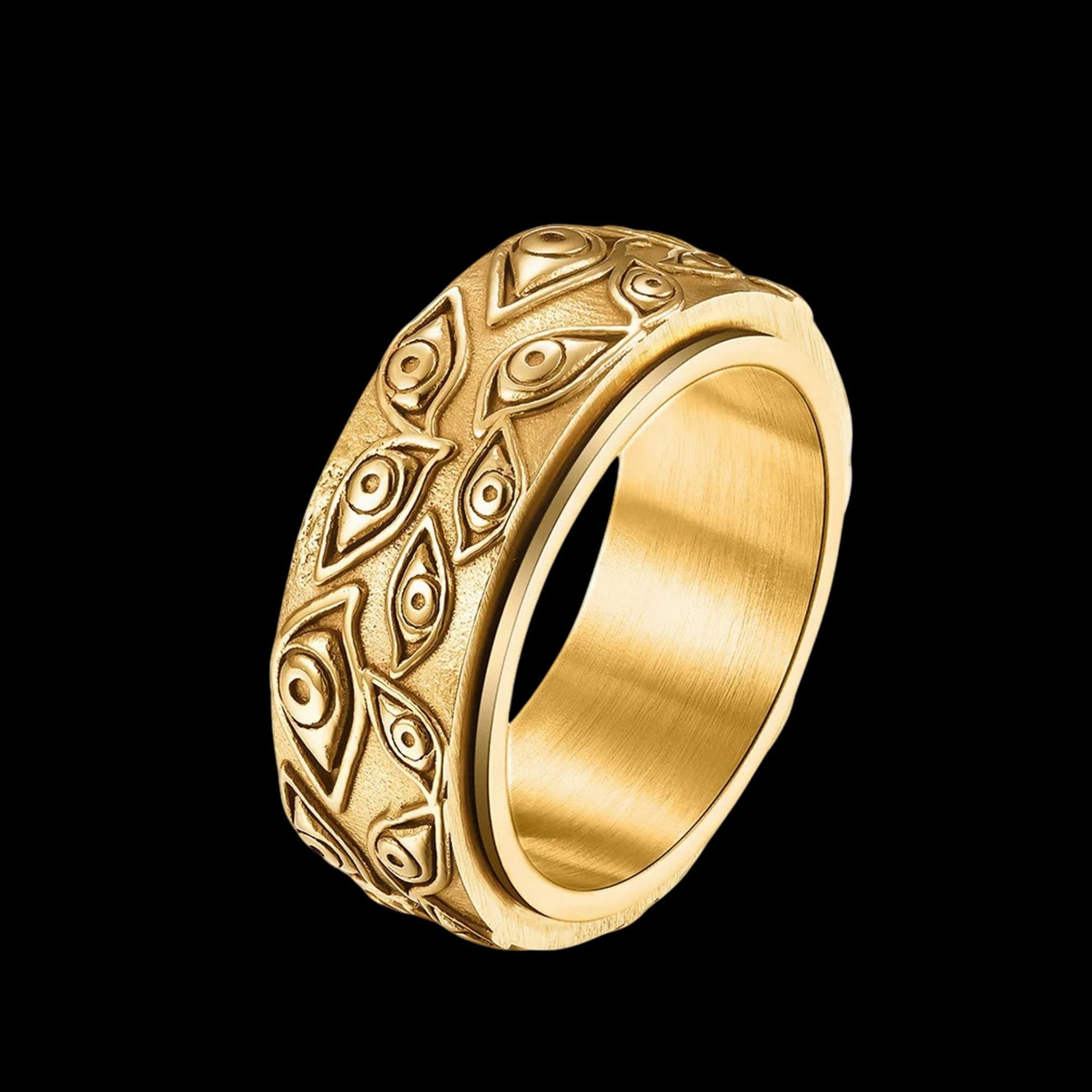 Cult Of Eyes Spinner Ring - Chrome Cult