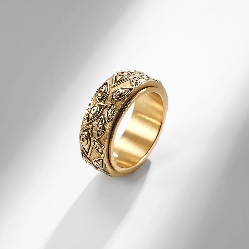 Cult Of Eyes Spinner Ring - Chrome Cult