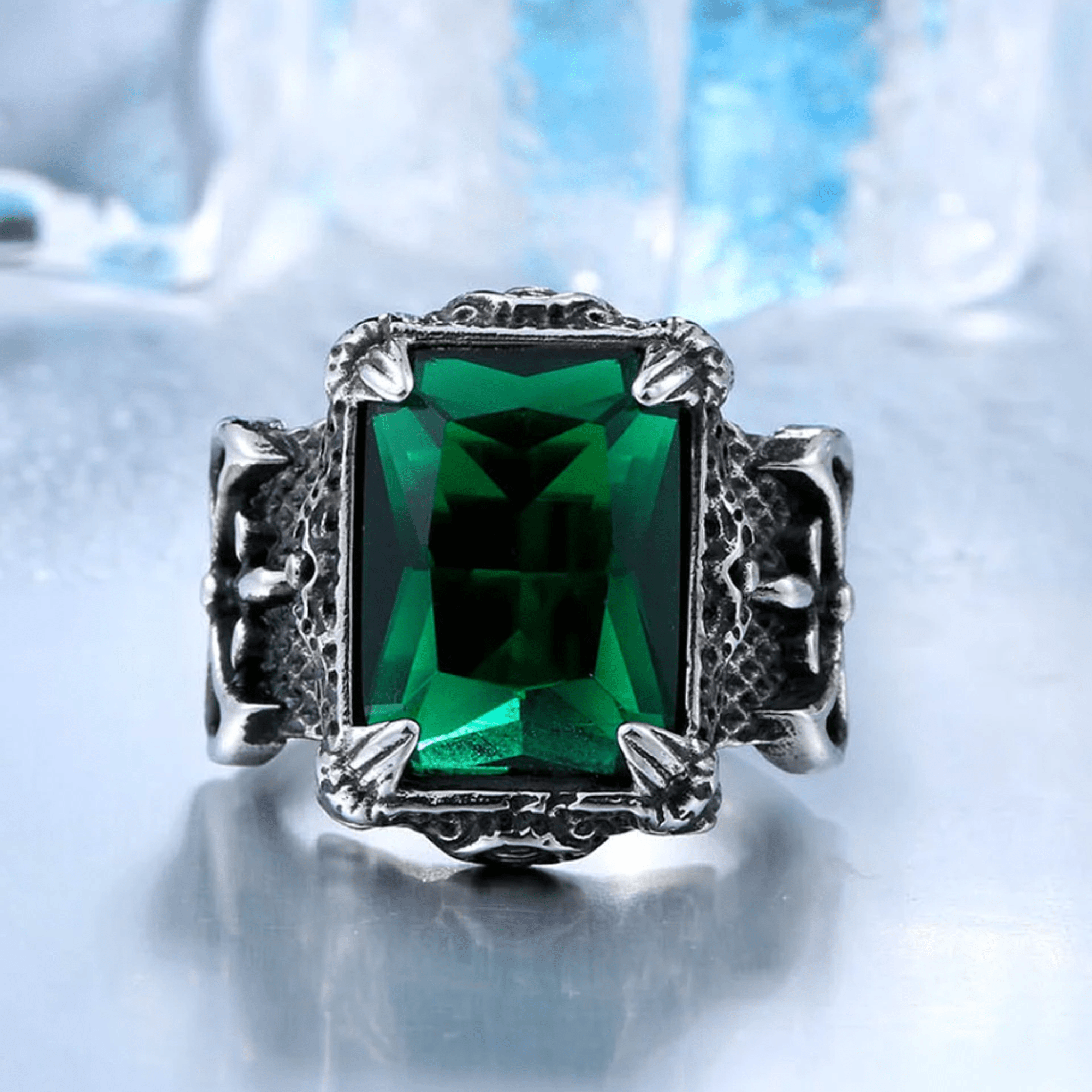 Dark Viking Signet Ring – 316L Stainless Steel Gothic Jewelry by Chrome Cult
