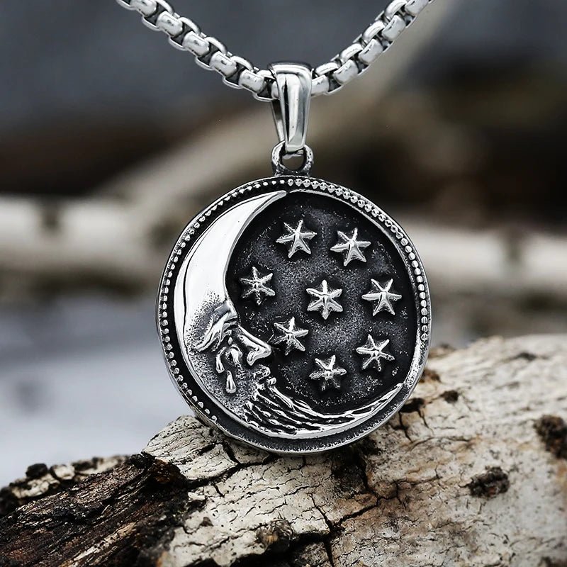 Eclipse of Tears Pendant – 316L Stainless Steel Gothic Jewelry by Chrome Cult