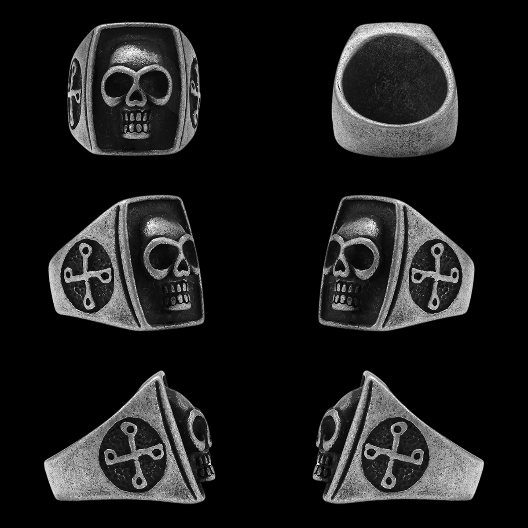 Grave Oath Skull Ring – 316L Stainless Steel Gothic Jewelry by Chrome Cult
