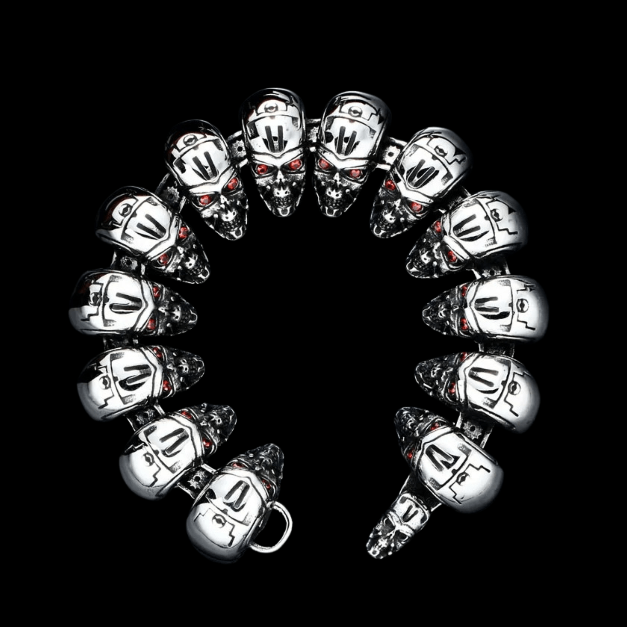 Judgment Day Skull Bracelet – 316L Stainless Steel Gothic Jewelry by Chrome Cult