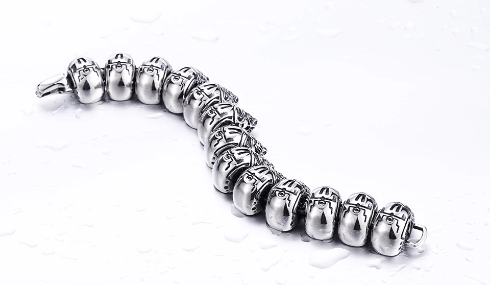 Judgment Day Skull Bracelet – 316L Stainless Steel Gothic Jewelry by Chrome Cult