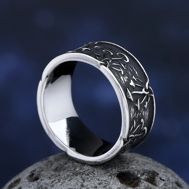 Mushroom Eternity Ring – 316L Stainless Steel Gothic Jewelry by Chrome Cult