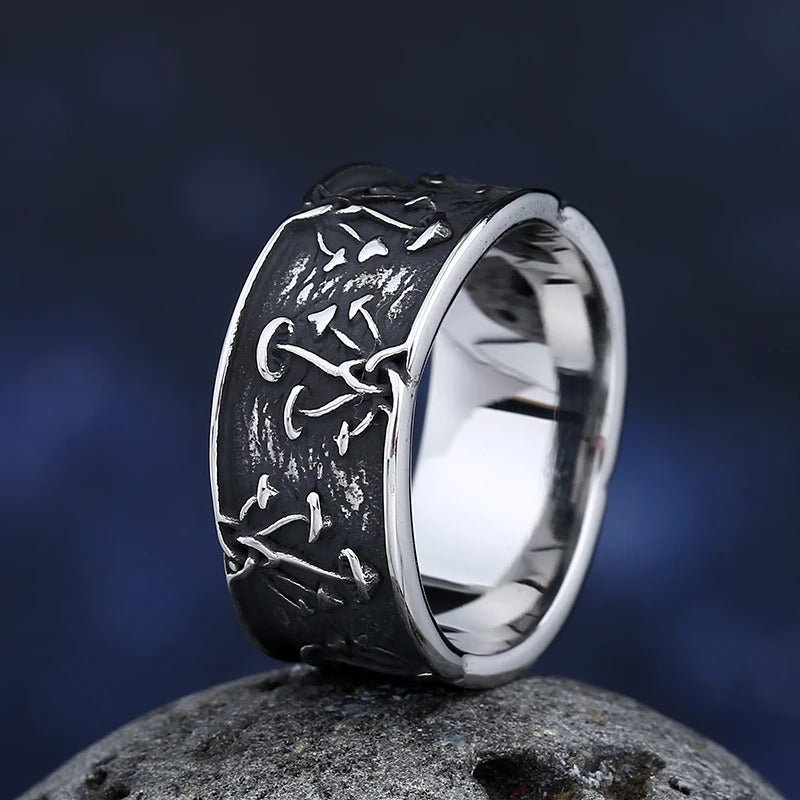 Mushroom Eternity Ring – 316L Stainless Steel Gothic Jewelry by Chrome Cult