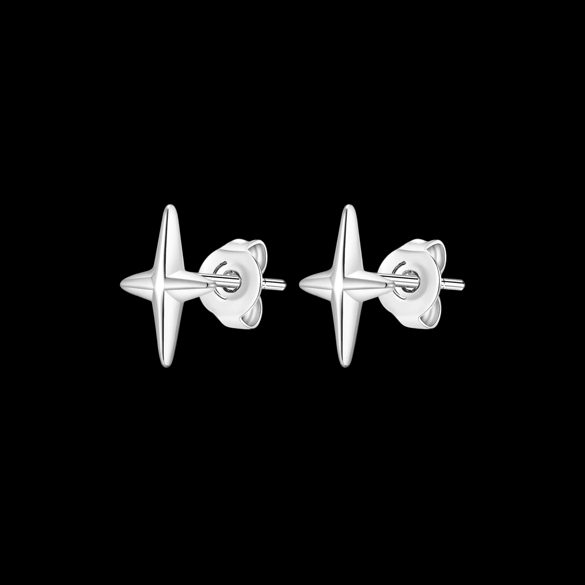 Nightstar Stud Earrings – 316L Stainless Steel Gothic Jewelry by Chrome Cult