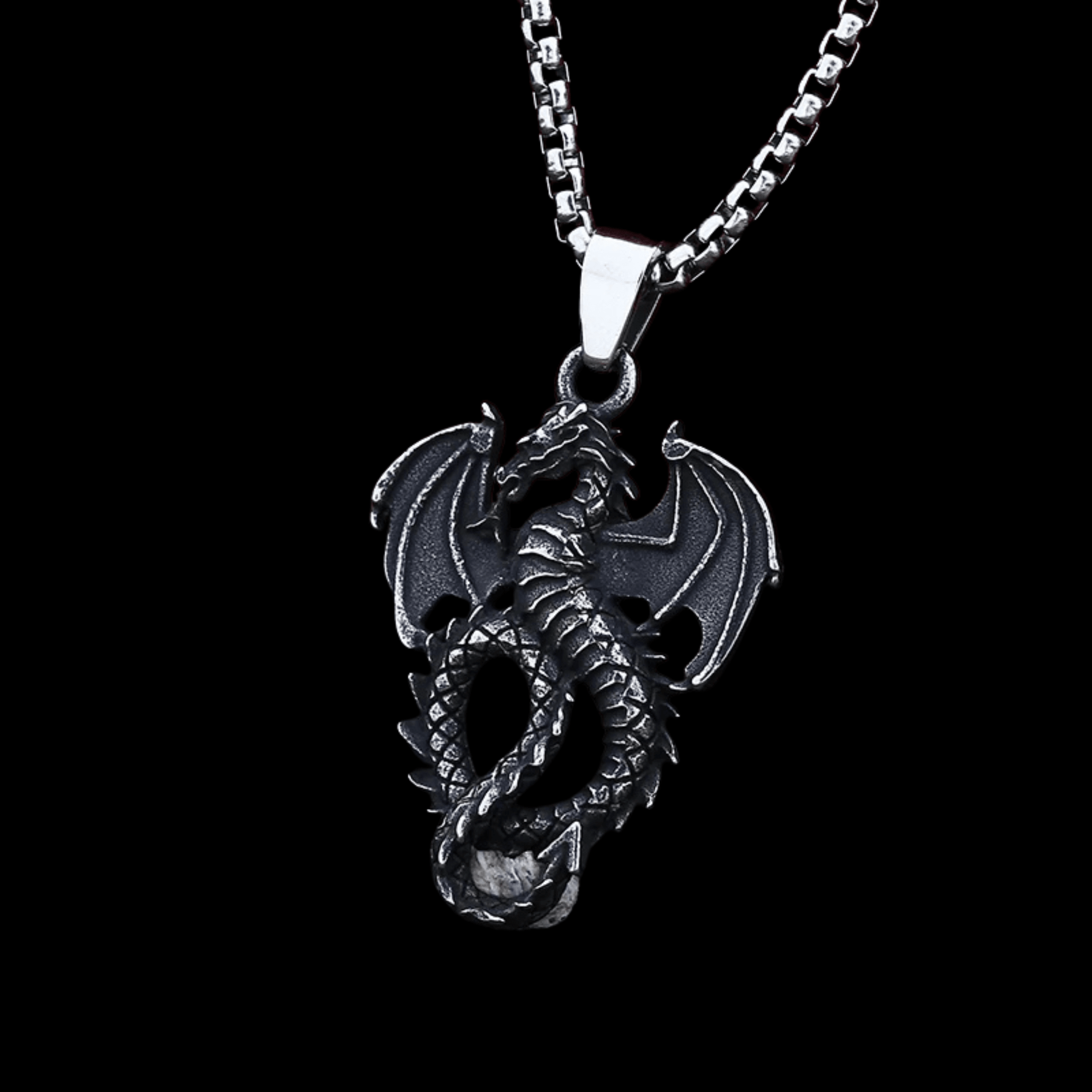 Nightwyrm Pendant – 316L Stainless Steel Gothic Jewelry by Chrome Cult