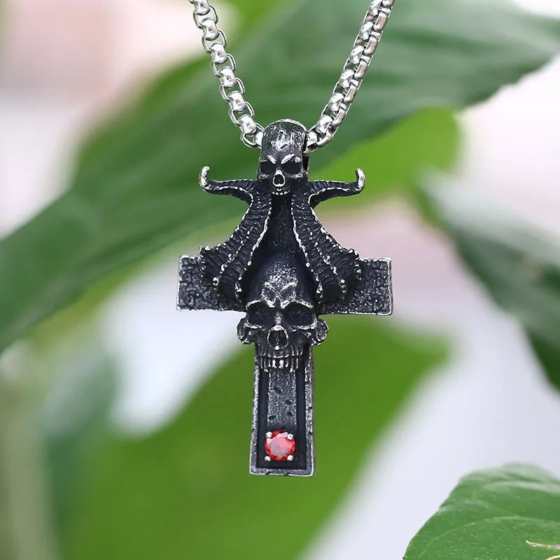 Omen of the Black Rite Pendant – 316L Stainless Steel Gothic Jewelry by Chrome Cult