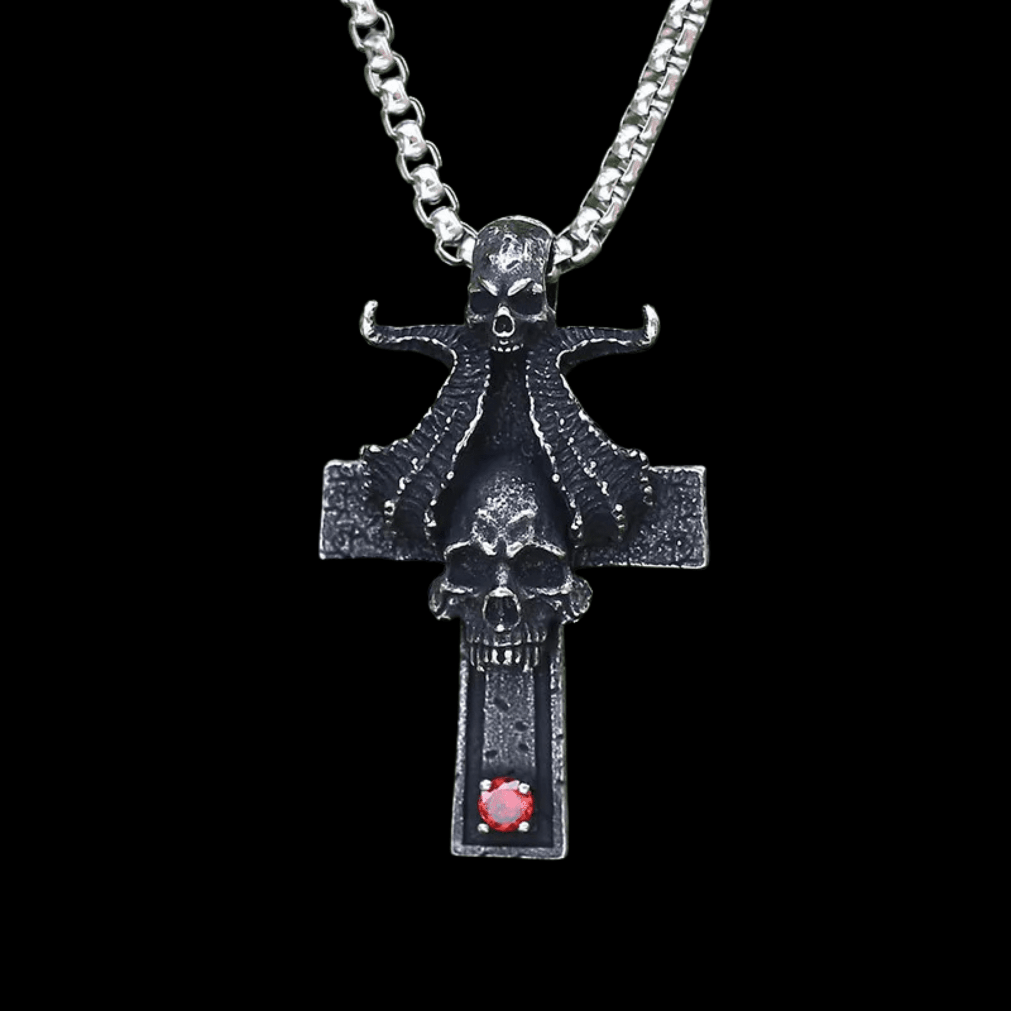 Omen of the Black Rite Pendant – 316L Stainless Steel Gothic Jewelry by Chrome Cult