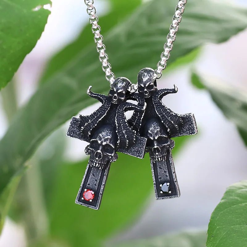 Omen of the Black Rite Pendant – 316L Stainless Steel Gothic Jewelry by Chrome Cult