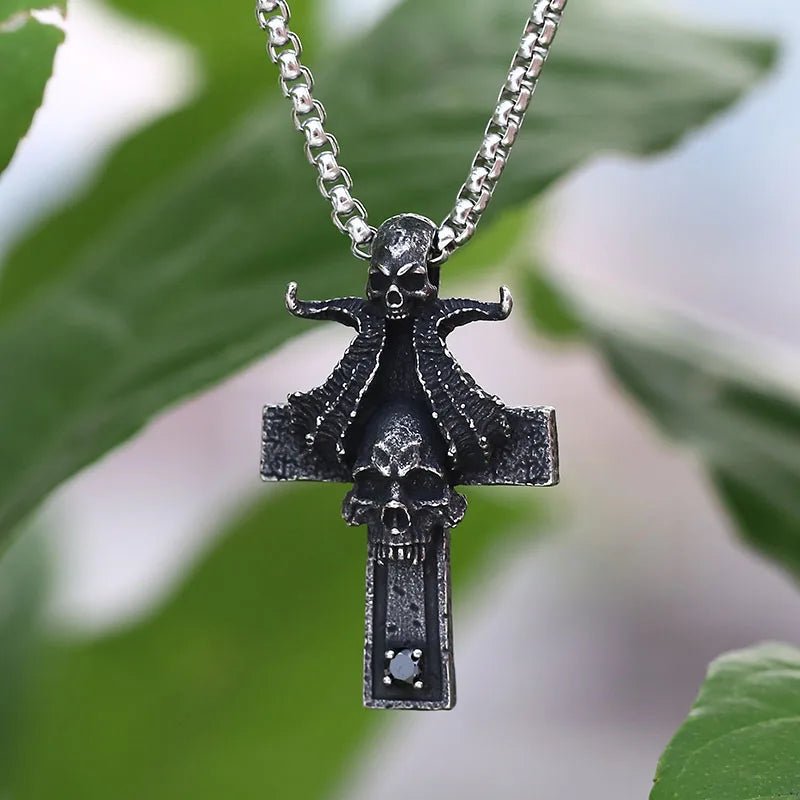 Omen of the Black Rite Pendant – 316L Stainless Steel Gothic Jewelry by Chrome Cult