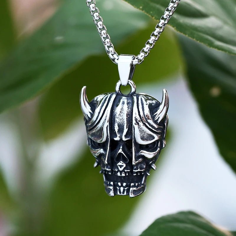 Oni Skull Pendant - Chrome Cult