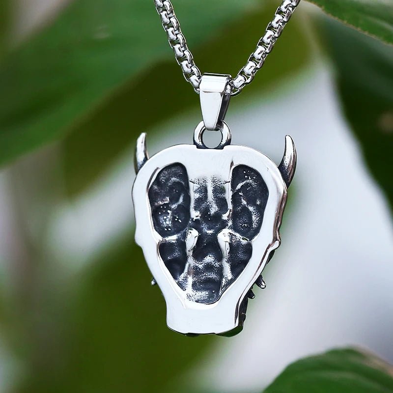 Oni Skull Pendant - Chrome Cult