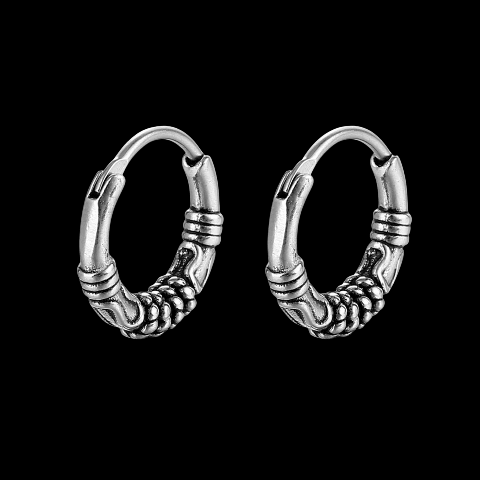 Relic Hoop Earrings – 316L Stainless Steel Gothic Jewelry by Chrome Cult