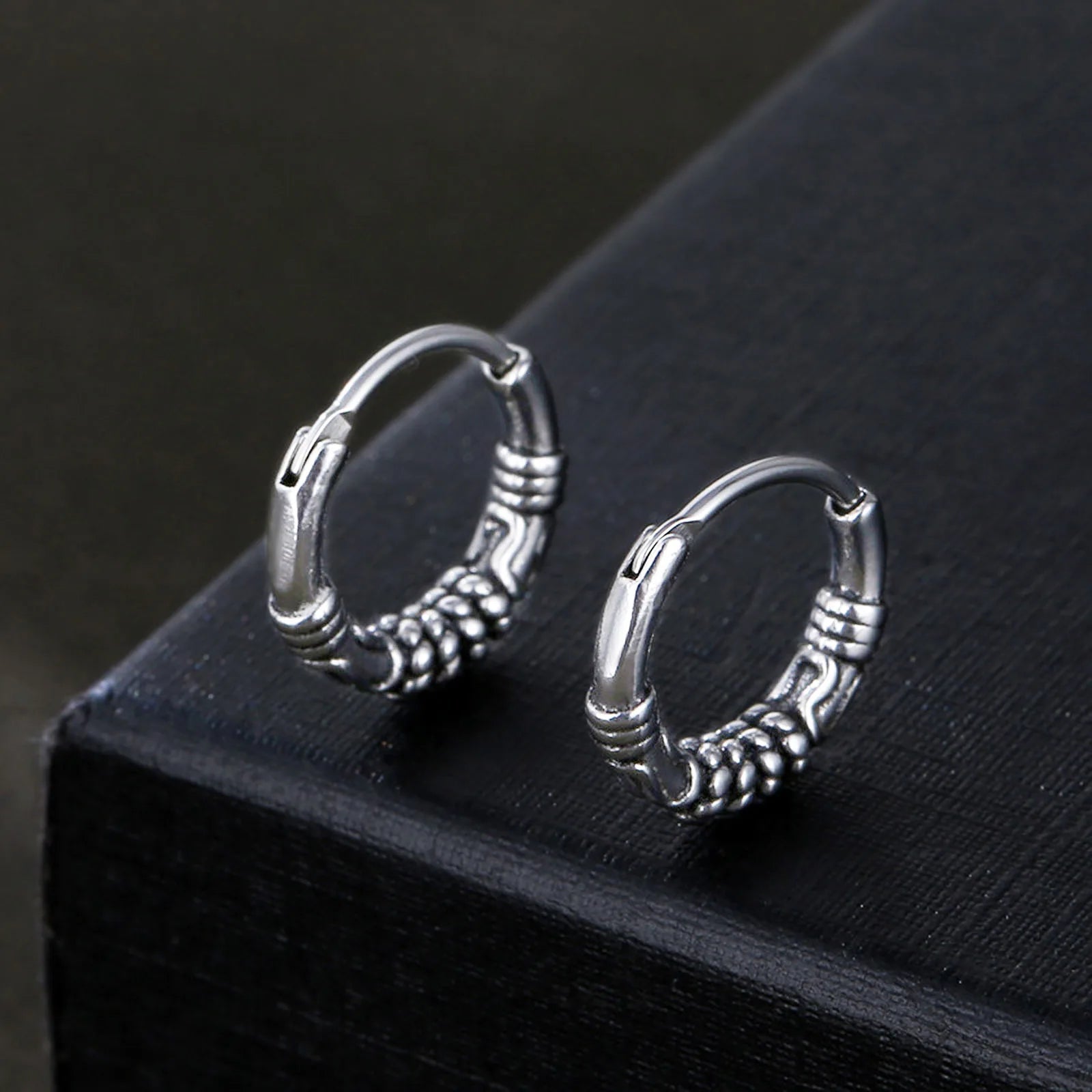 Relic Hoop Earrings – 316L Stainless Steel Gothic Jewelry by Chrome Cult