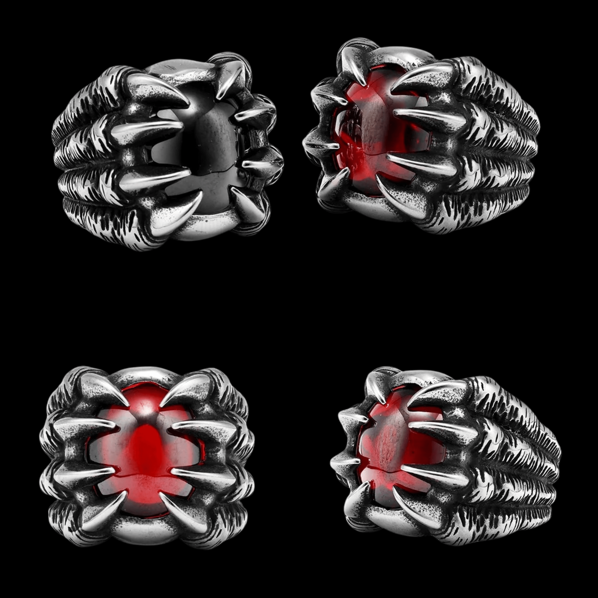 Ritual Dragon Claw Ring – 316L Stainless Steel Gothic Jewelry by Chrome Cult