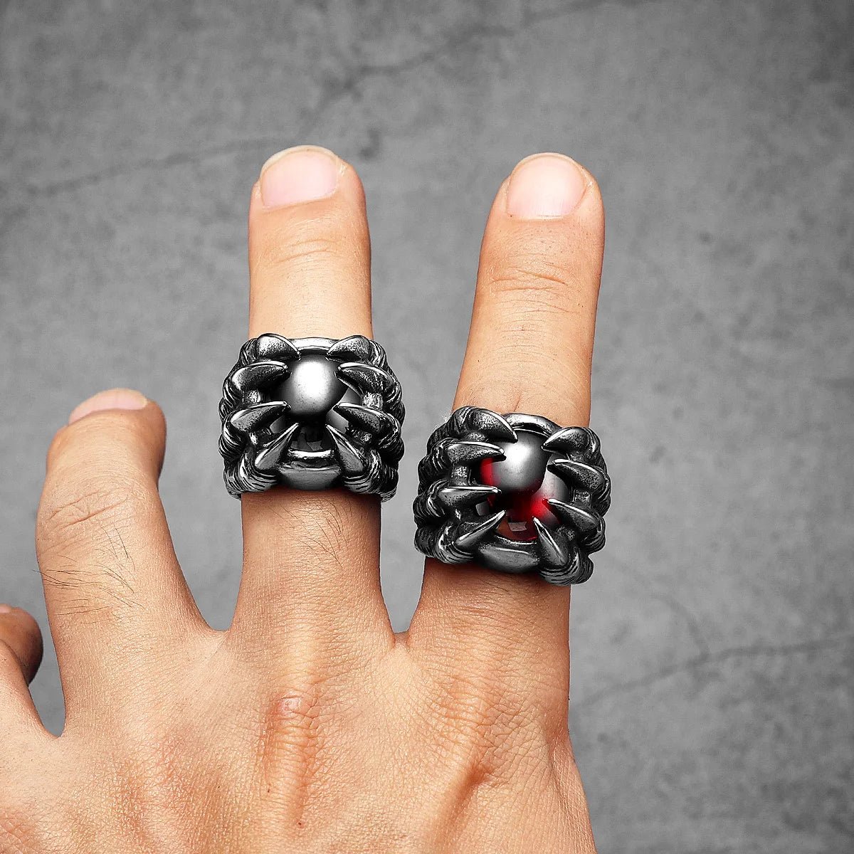 Ritual Dragon Claw Ring – 316L Stainless Steel Gothic Jewelry by Chrome Cult