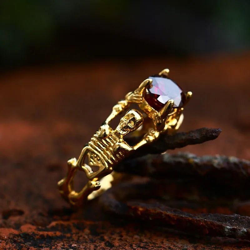 Skeleton Relic Ring – 316L Stainless Steel Gothic Jewelry by Chrome Cult