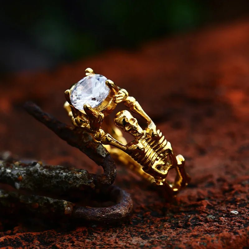 Skeleton Relic Ring – 316L Stainless Steel Gothic Jewelry by Chrome Cult