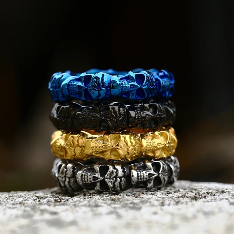 Skull Eternity Ring – 316L Stainless Steel Gothic Jewelry by Chrome Cult