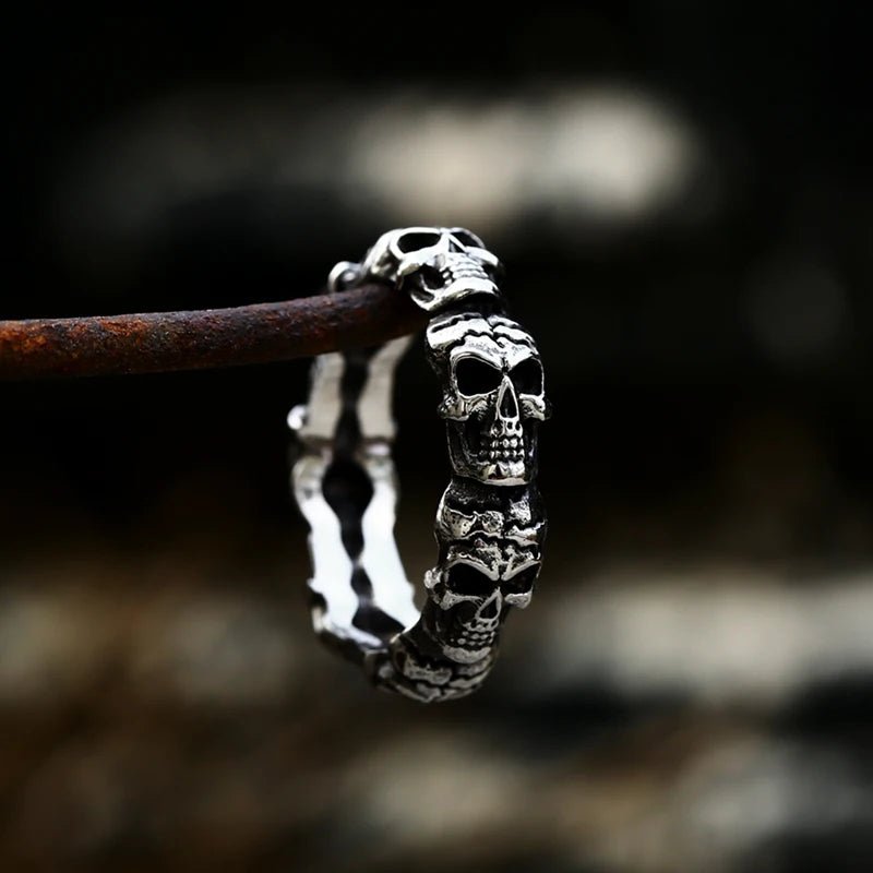 Skull Eternity Ring – 316L Stainless Steel Gothic Jewelry by Chrome Cult