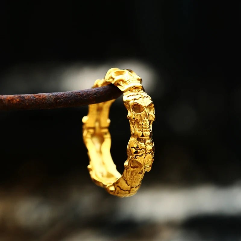 Skull Eternity Ring – 316L Stainless Steel Gothic Jewelry by Chrome Cult