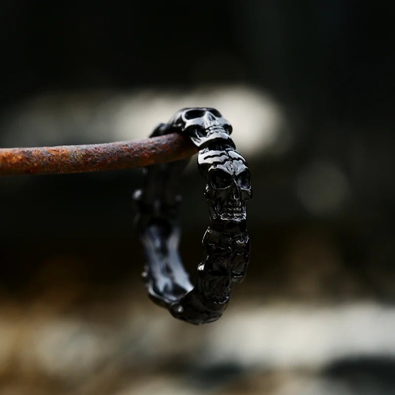 Skull Eternity Ring – 316L Stainless Steel Gothic Jewelry by Chrome Cult