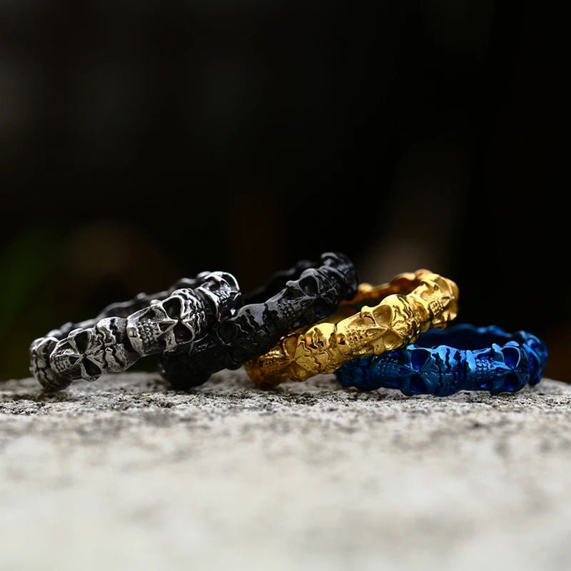 Skull Eternity Ring – 316L Stainless Steel Gothic Jewelry by Chrome Cult