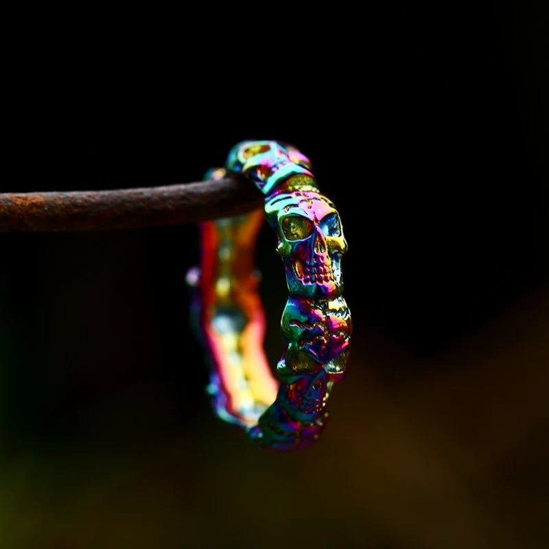 Skull Eternity Ring – 316L Stainless Steel Gothic Jewelry by Chrome Cult