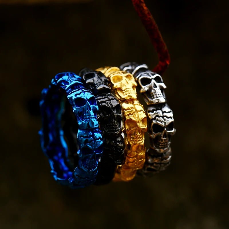 Skull Eternity Ring – 316L Stainless Steel Gothic Jewelry by Chrome Cult