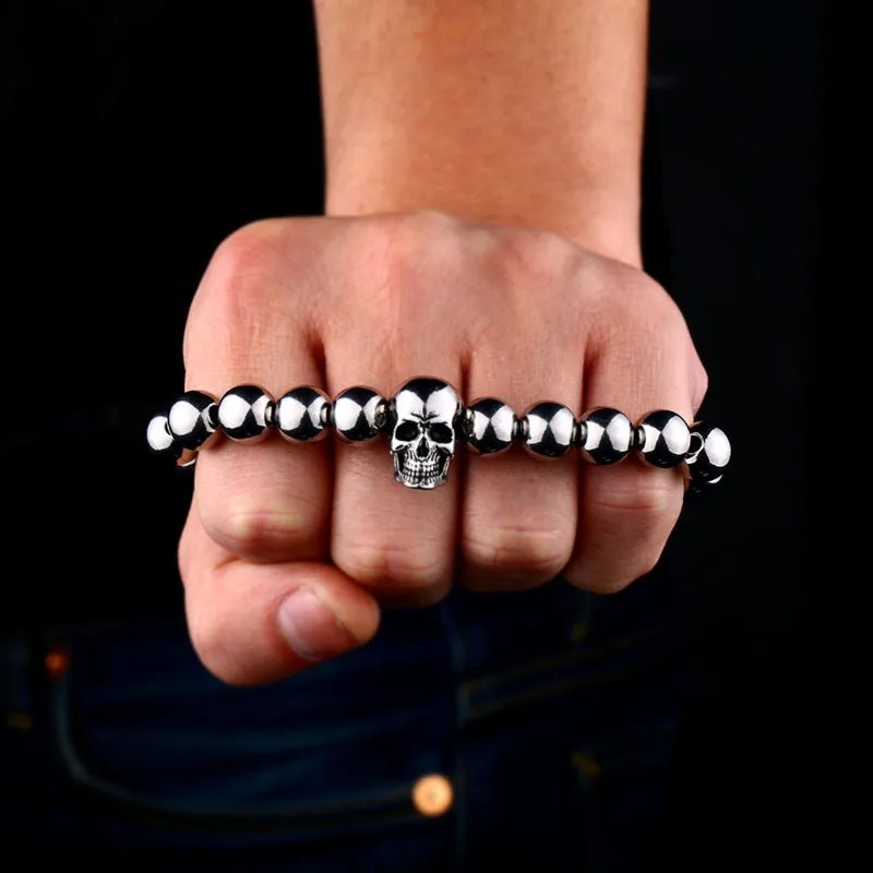 Skull Orbit Bracelet - Chrome Cult