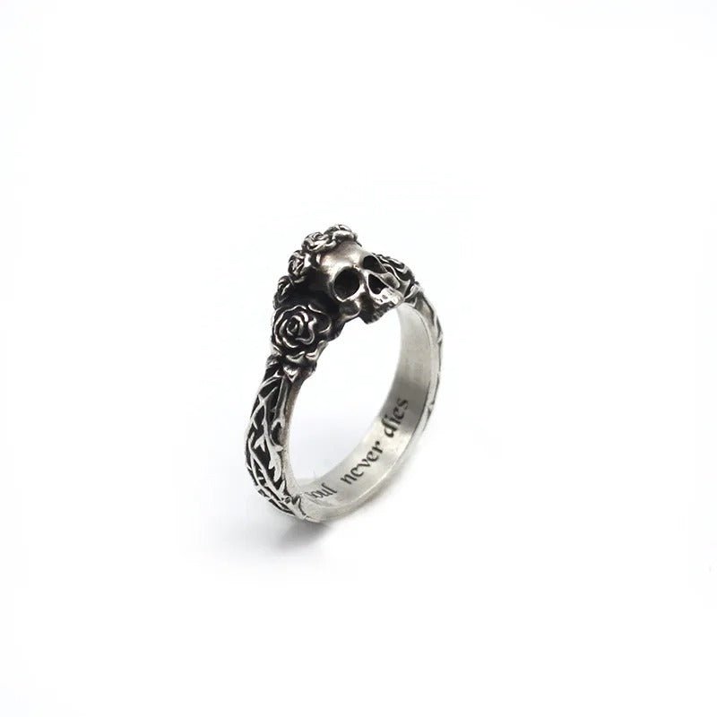Skullflower Eternal Ring - Chrome Cult