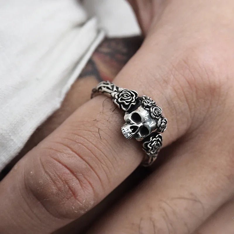 Skullflower Eternal Ring - Chrome Cult
