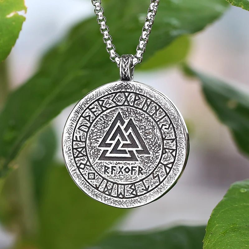 The Fallen Shieldbearer Pendant – 316L Stainless Steel Gothic Jewelry by Chrome Cult